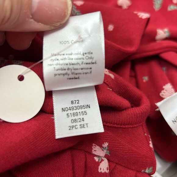 Nordstrom Red print holiday footie with headband NWT - Picture 11 of 13